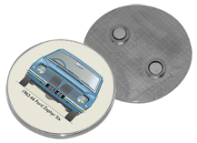 Ford Zephyr Six 1951-56 Round Fridge Magnet